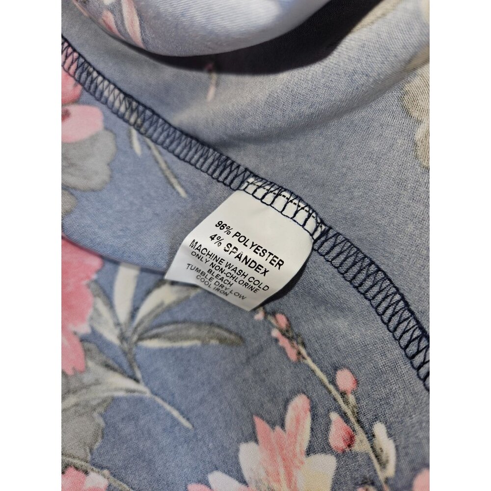 Papermoon Basima Strappy Back Knit Navy Pink Floral Tank Women Plus 2X - Picture 5 of 5